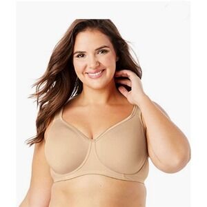 NEW Comfort Choice 46D Unlined Underwire Bra Beige 97176
